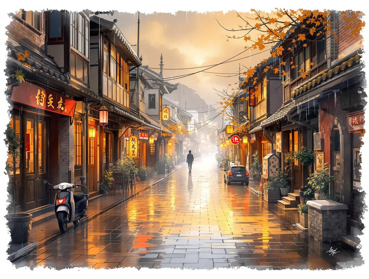 穿越短剧作品《老街的雨》- 年代记忆题材短剧